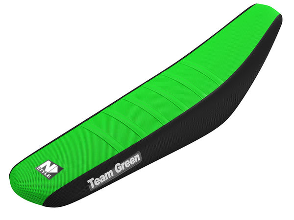 TEAM GREEN KAWASAKI TEAM SEAT- BLACK SIDES/ GREEN TOP/ GREEN RIBS